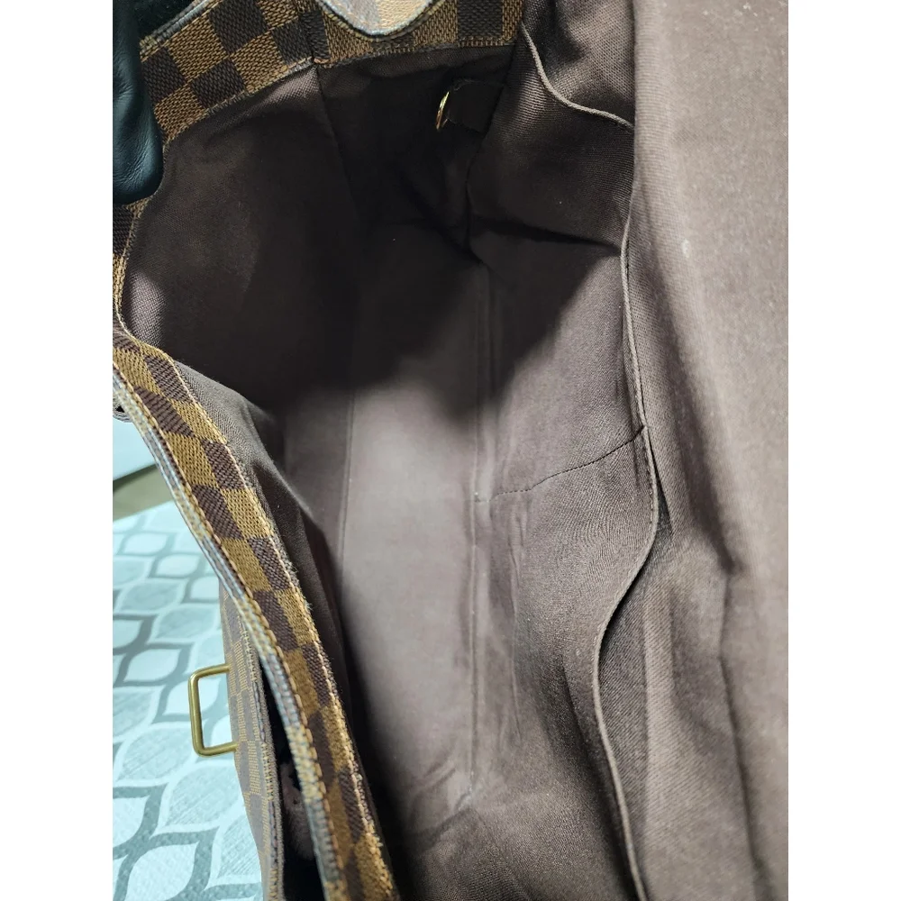 LOUIS VUITTON Damier Ebene Broadway Messenger Bag Brown